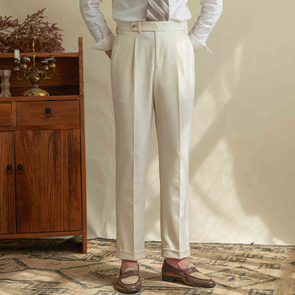Casual High-waisted Trousers Linen Breathable High Pants