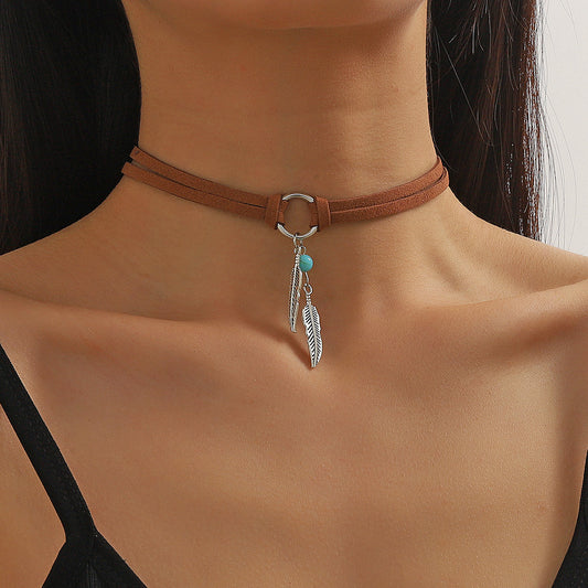 Bohemian Natural Stone Long Retro Necklace