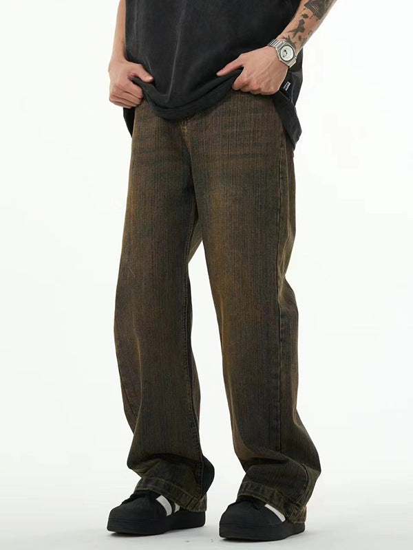 Fashion American Loose-fitting Wide-leg Trousers Men