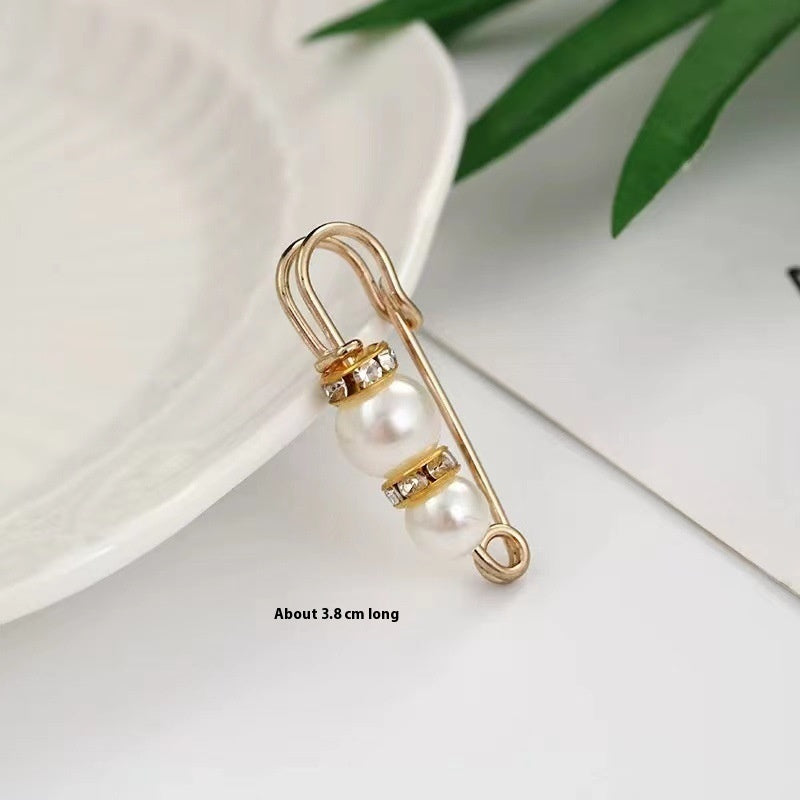 Fixed Waist Women's Pants Brooch Accessory