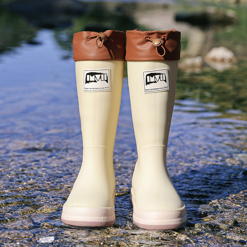 Couple Platform High Tube Outdoor Camping Rain Boots Waterproof Non-slip Rain Boots