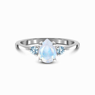 Women's Stylish Simple And Versatile Moonstone Ring