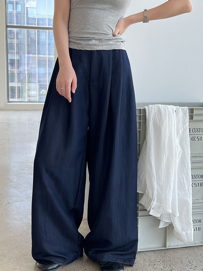 Simple Comfortable Yamamoto High Waist Wide Leg Trousers