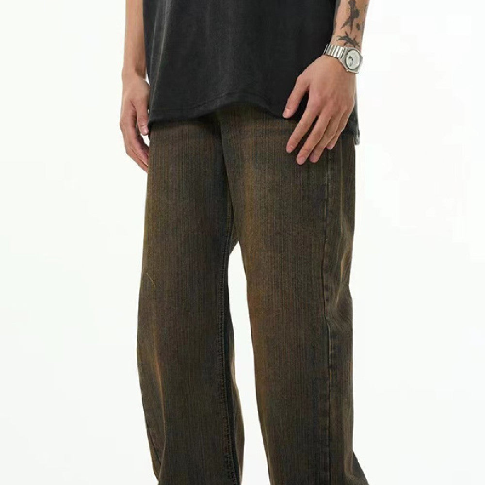 Fashion American Loose-fitting Wide-leg Trousers Men
