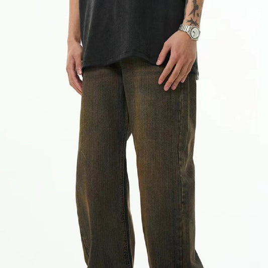 Fashion American Loose-fitting Wide-leg Trousers Men