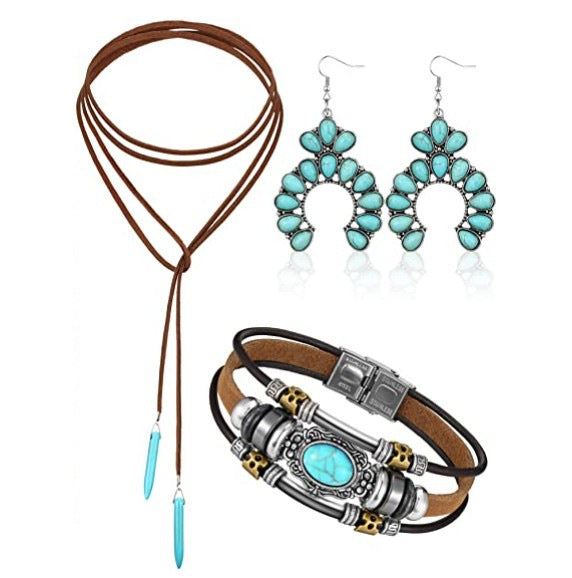 Bohemian Natural Stone Long Retro Necklace