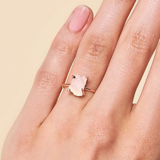 Irregular Rose Gold Ring Women's Fashion All-Match Ring