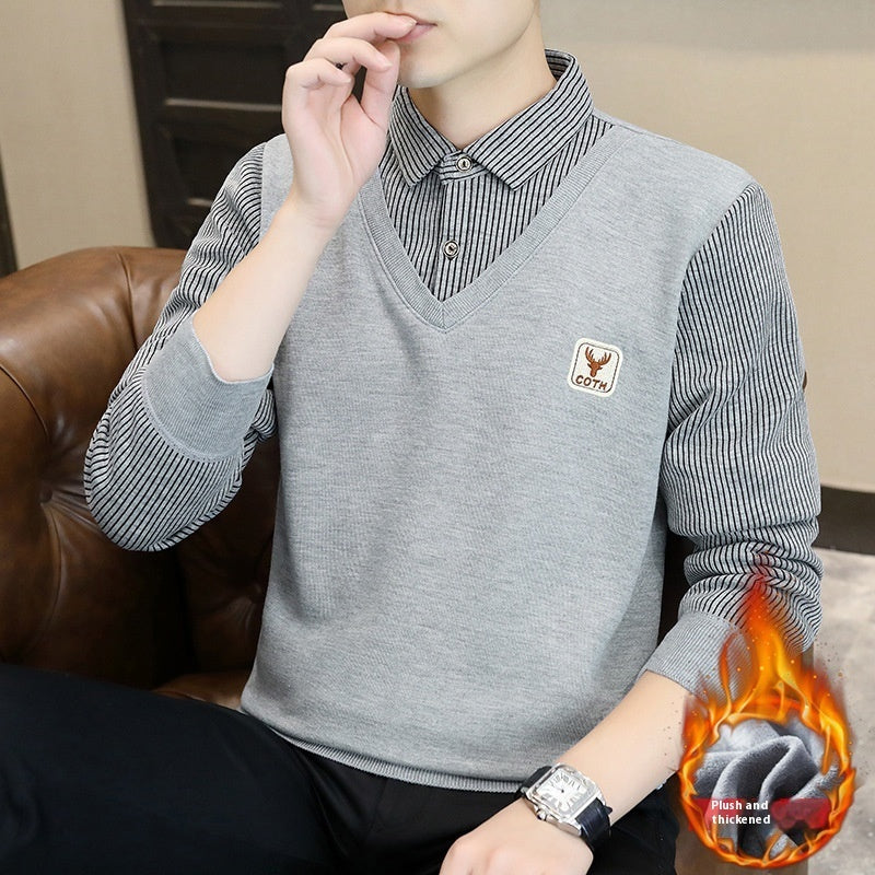 Men's Business Casual All-match Shirt Inner Wear Sweater